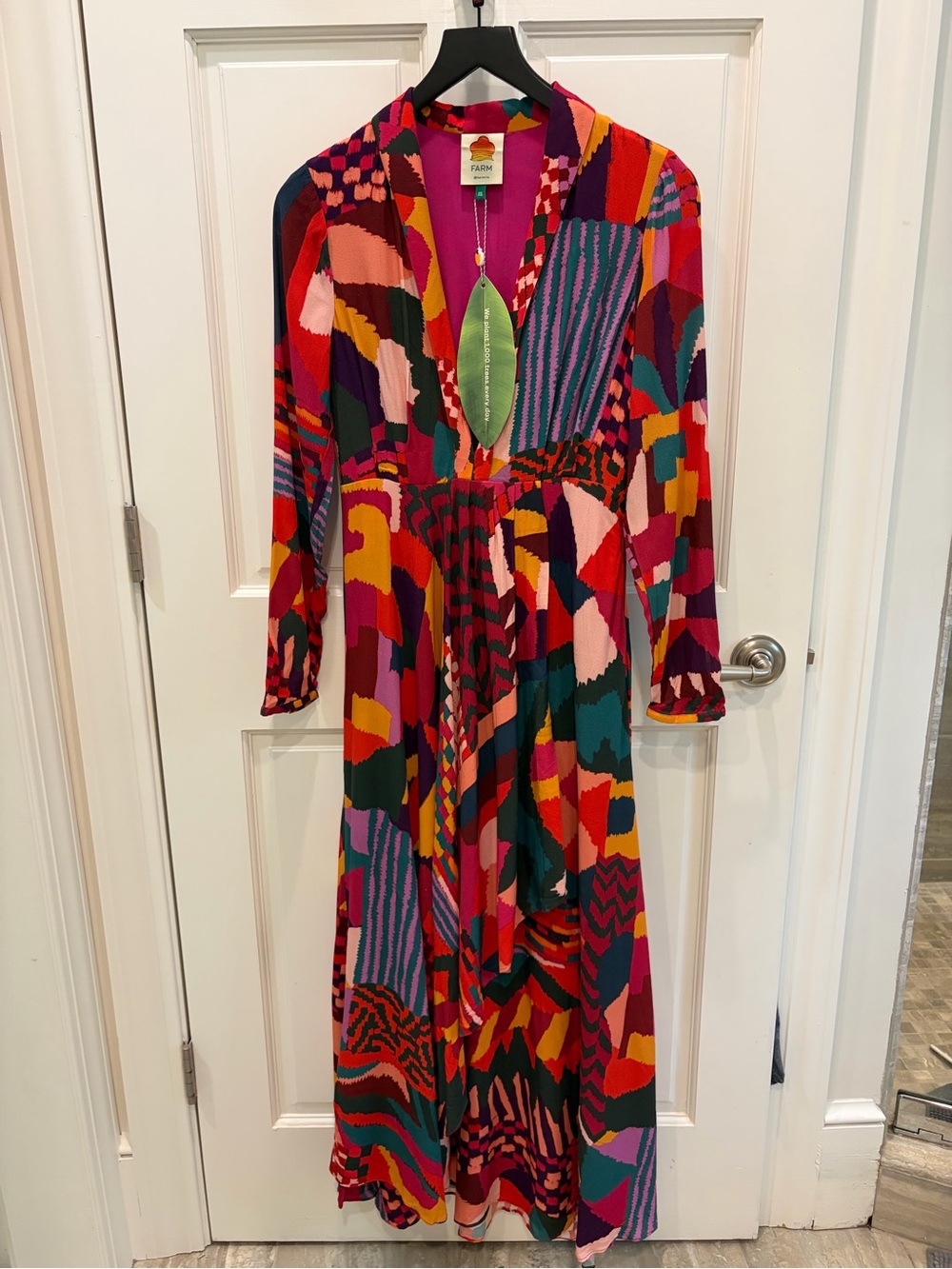 FARM Rio Vibrant Multicolor Patterned Maxi Dress